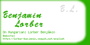 benjamin lorber business card